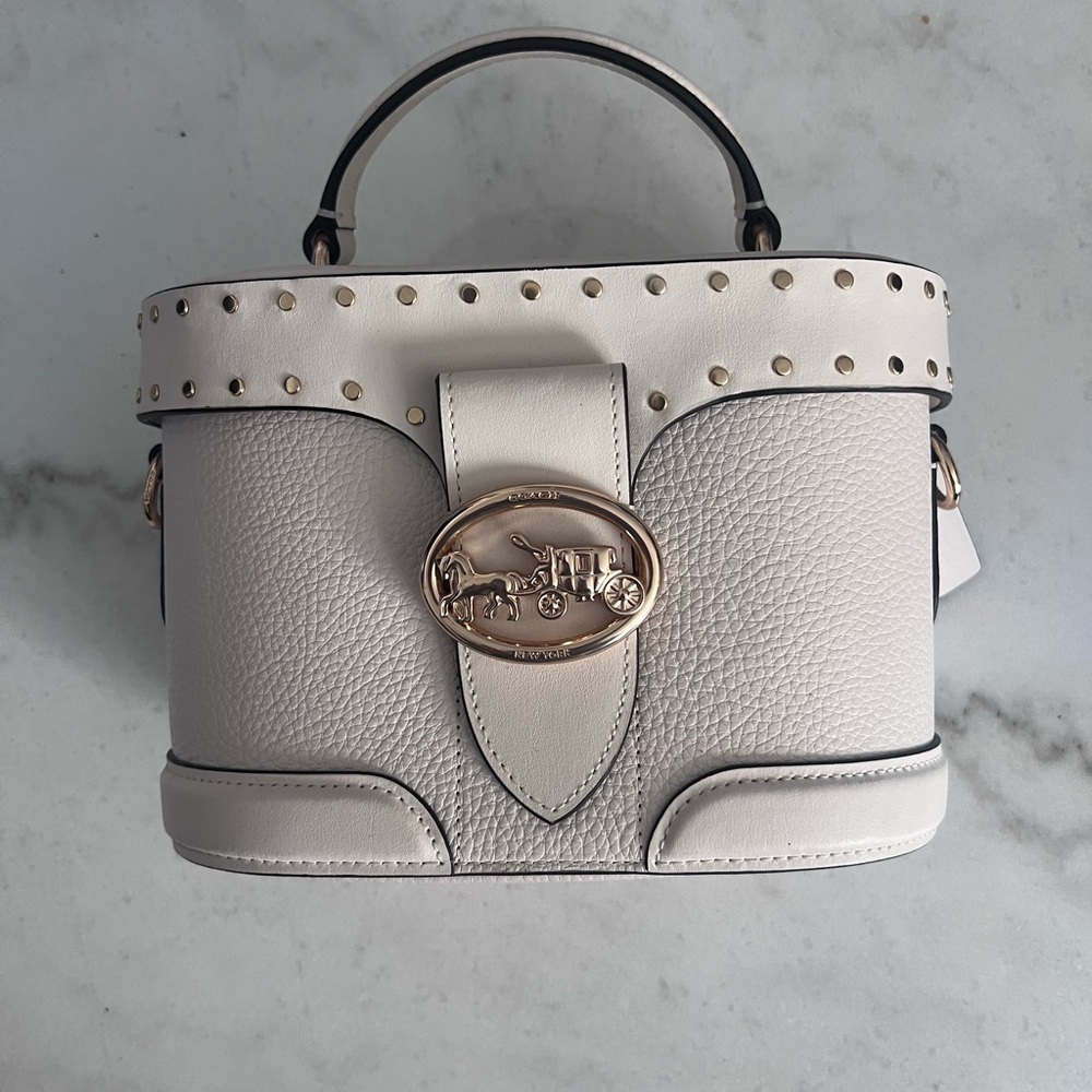 COACH Georgie Gem Rivets Gold Crossbody
Handbag